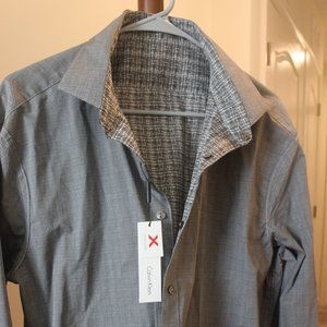 NEX Calvin Klein X two-sided grey shirt XL(17-17.5)